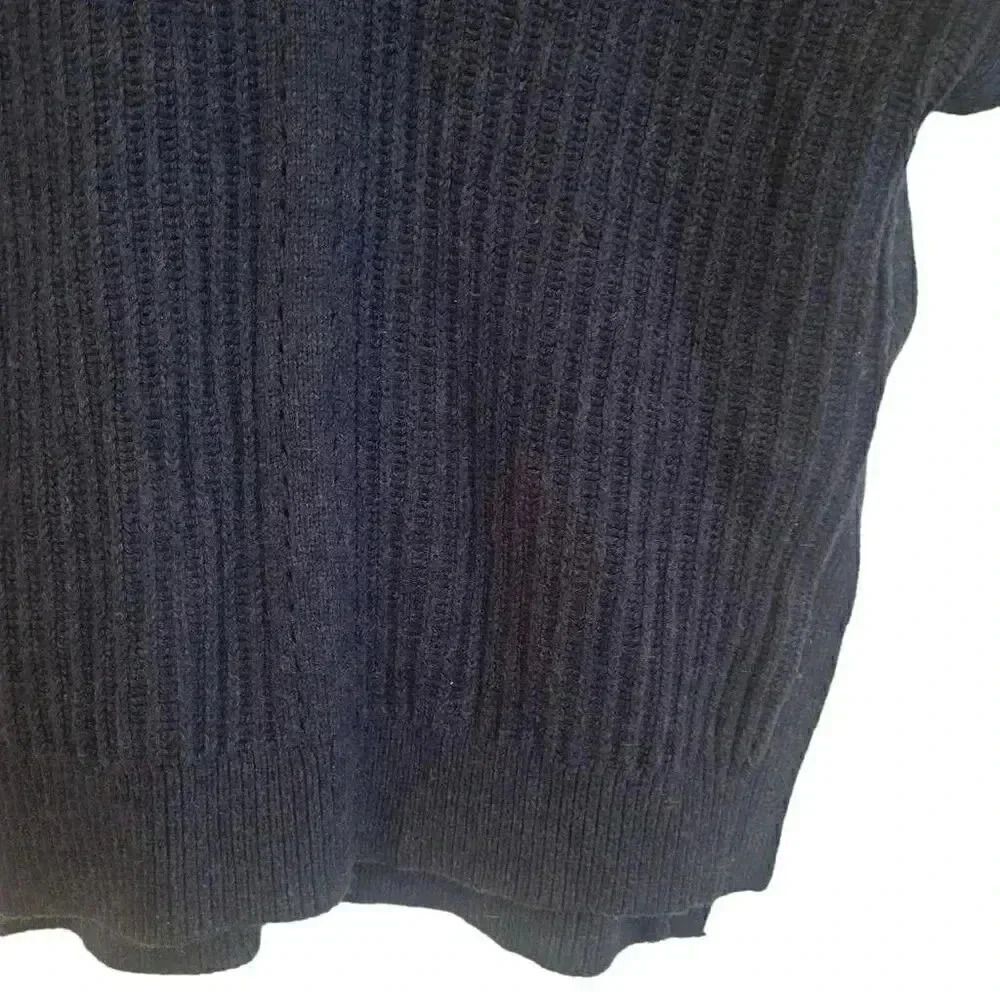 Banana Republic Women's Navy Cotton/Nylon Side Snap Sweeter - Picture 7 of 12